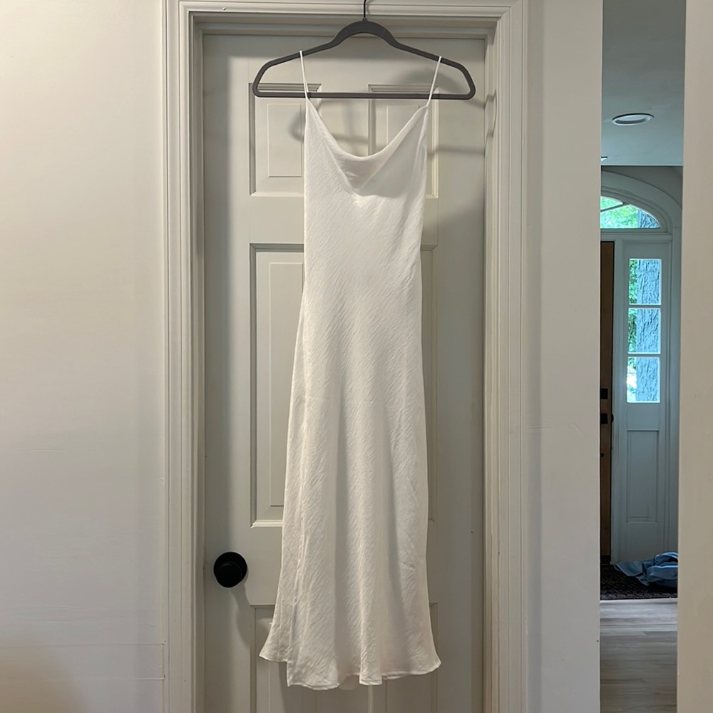 Resa white slip dress
